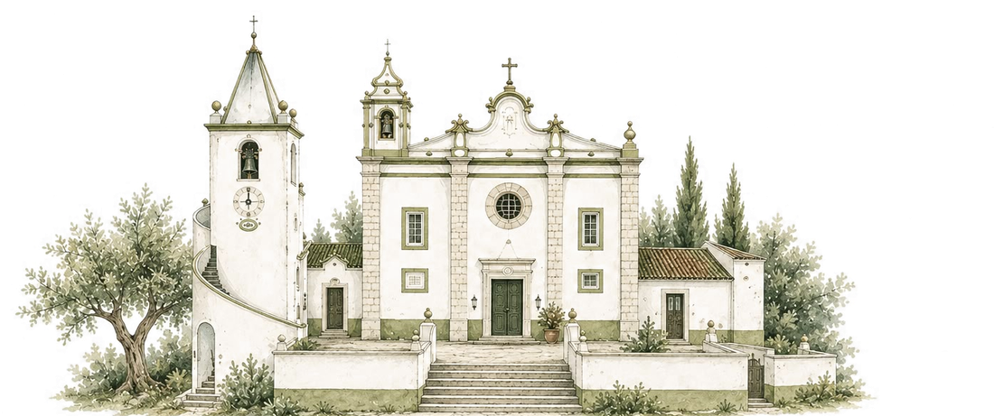Ilustração da Igreja Matriz de Veiros